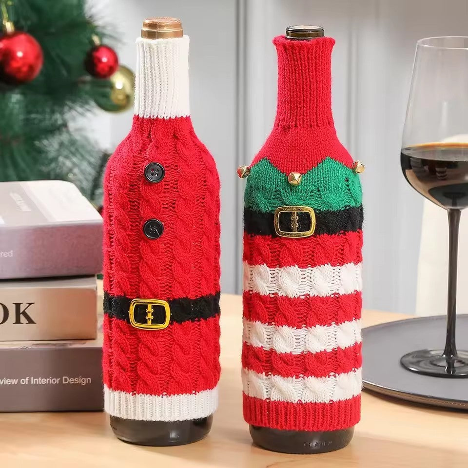 Christmas Wine Bottle Covers