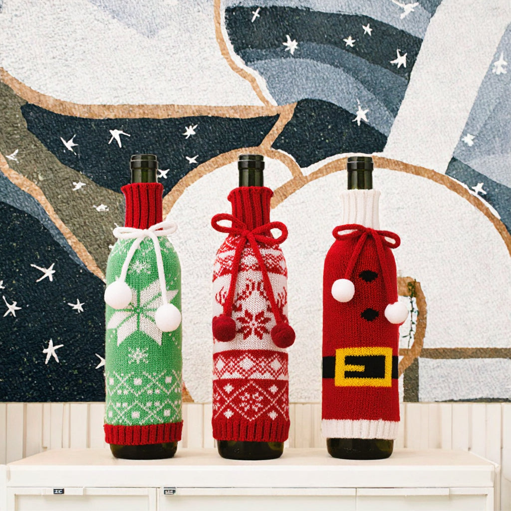 Christmas Wine Bottle Covers