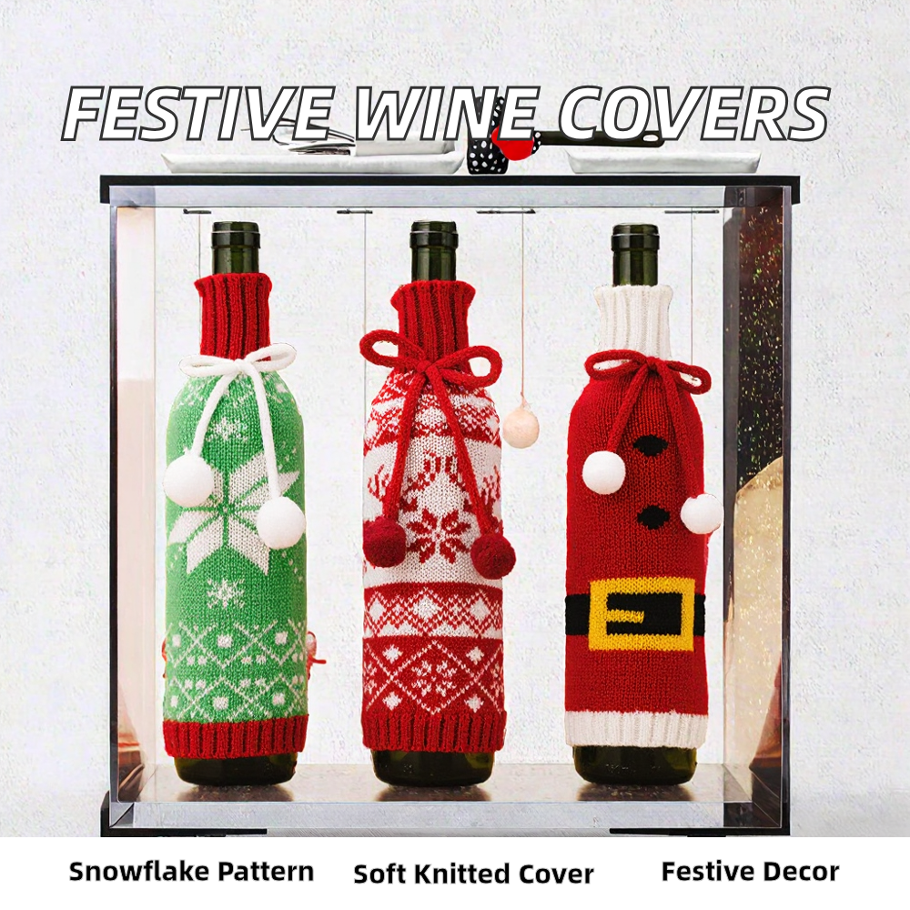 Christmas Wine Bottle Covers